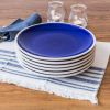 Better Homes & Gardens Indigo Swirl Dinner Plates, Blue, Set of 6