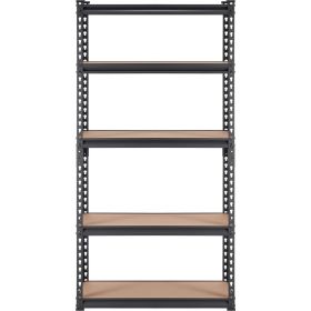 VEVOR Storage Shelving Unit, 5-Tier Adjustable, 2000 lbs Capacity, Heavy Duty Garage Shelves Metal Organizer Utility Rack, Black, 30" L x 12" W x 60"