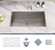 32-Inch Undermount Kitchen Sink 16 Gauge Stainless Steel Single Bowl - 32 x 19 x 10 Inch Deep Basin