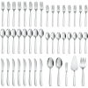 Vesteel 45 Piece Modern Silverware Set with Serving Utensils, Stainless Steel Flatware Cutlery Set for 8, Eating Utensils Tableware Include Forks Kniv