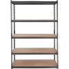 VEVOR Storage Shelving Unit, 5-Tier Adjustable, 2000 lbs Capacity, Heavy Duty Garage Shelves Metal Organizer Utility Rack, Black, 18" D x 48" W x 72"