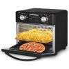 Geek Chef Air Fryer 10QT; Countertop Toaster Oven; 4 Slice Toaster Air Fryer Oven Warm; Broil; Toast; Bake; Air Fry; Oil-Free; Black Stainless Steel;