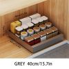 1pc Pull-Out Type Cabinet Organizer, Punching-free Seasoning Dish And Bowl Storage Shelf Under Cabinet, Heavy Duty Storage And Organization Slide Out