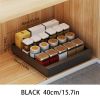 1pc Pull-Out Type Cabinet Organizer, Punching-free Seasoning Dish And Bowl Storage Shelf Under Cabinet, Heavy Duty Storage And Organization Slide Out