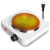 1500W Electric Single Burner Portable Heating Hot Plate Stove Countertop RV Hotplate with Non Slip Rubber Feet 5 Temperature Adjustments