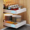 1pc Pull-Out Type Cabinet Organizer, Punching-free Seasoning Dish And Bowl Storage Shelf Under Cabinet, Heavy Duty Storage And Organization Slide Out