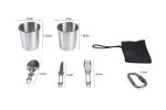 2-3 People Outdoor Teapot Set Pot Combination Camping Folding Pot Cookware Set